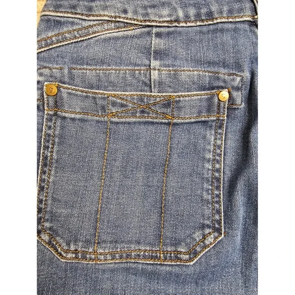 Pilcro the Wanderer High Rise Straight Utility Patch Pocket Jeans Blue 27 - Picture 9 of 9